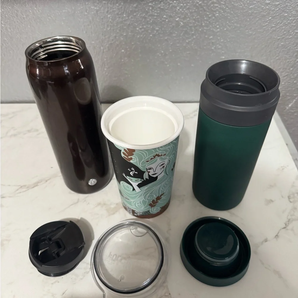 STARBUCKS bundle of 3 reusable tumblers
